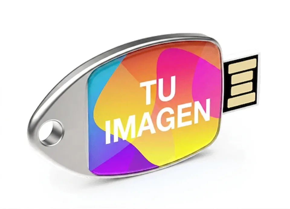 Pendrive aleta metálico personalizado con logo, foto 3