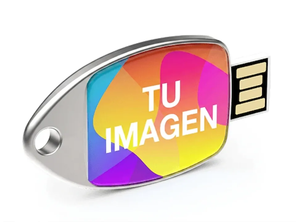 Pendrive aleta metálico personalizado con logo, foto 3