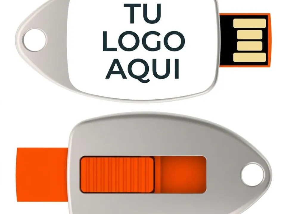 Pendrive aleta metálico personalizado con logo, foto 4