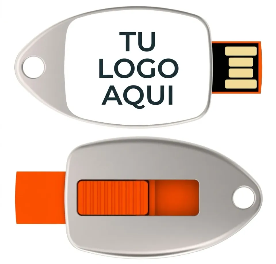 Pendrive aleta metálico personalizado con logo, foto 4