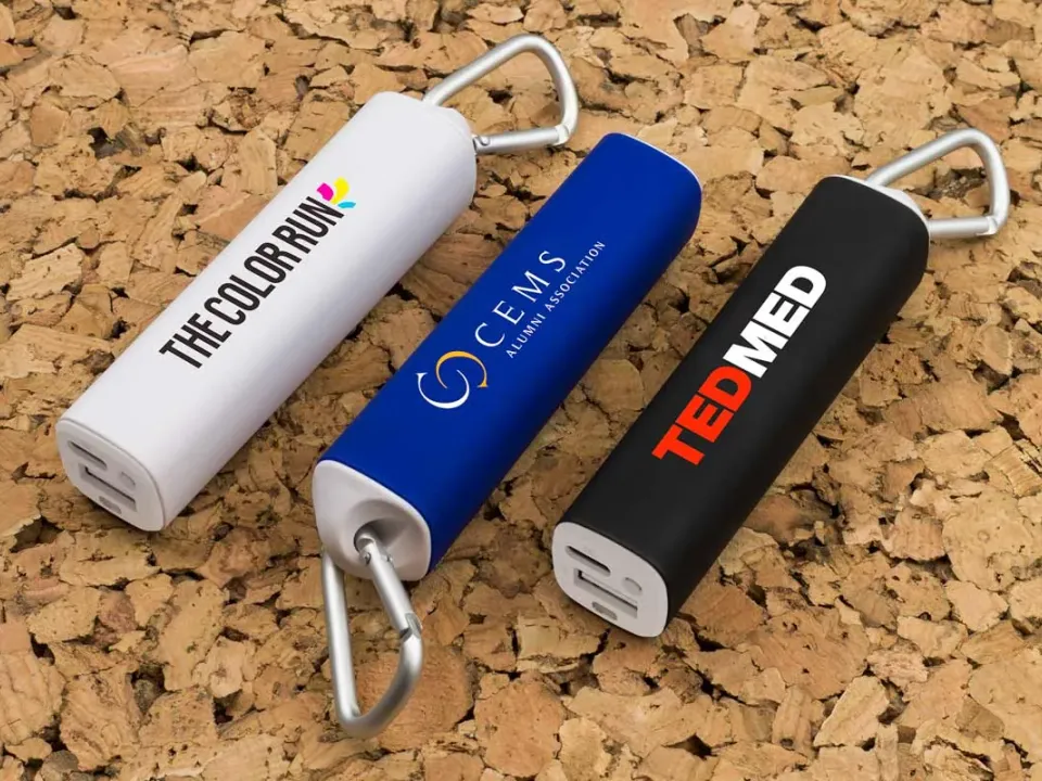 Power bank cilíndrico con gancho personalizado con logo, foto 7