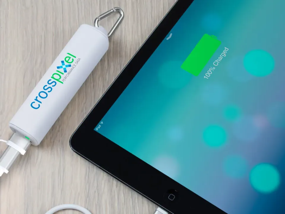 Power bank cilíndrico con gancho personalizado con logo, foto 9