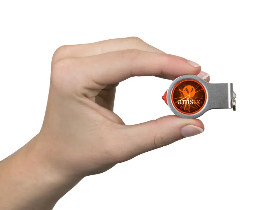 Keychain USB with LED torch customized with logo, photo 3