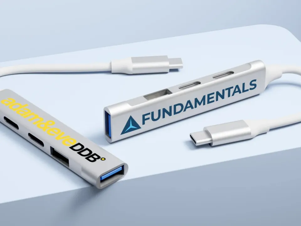Hub USB-C multipuerto de aluminio personalizado con logo, foto 8
