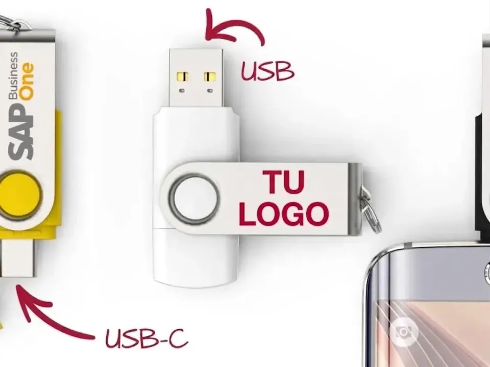 Swivel USB-A and USB-C customized with logo, photo 12