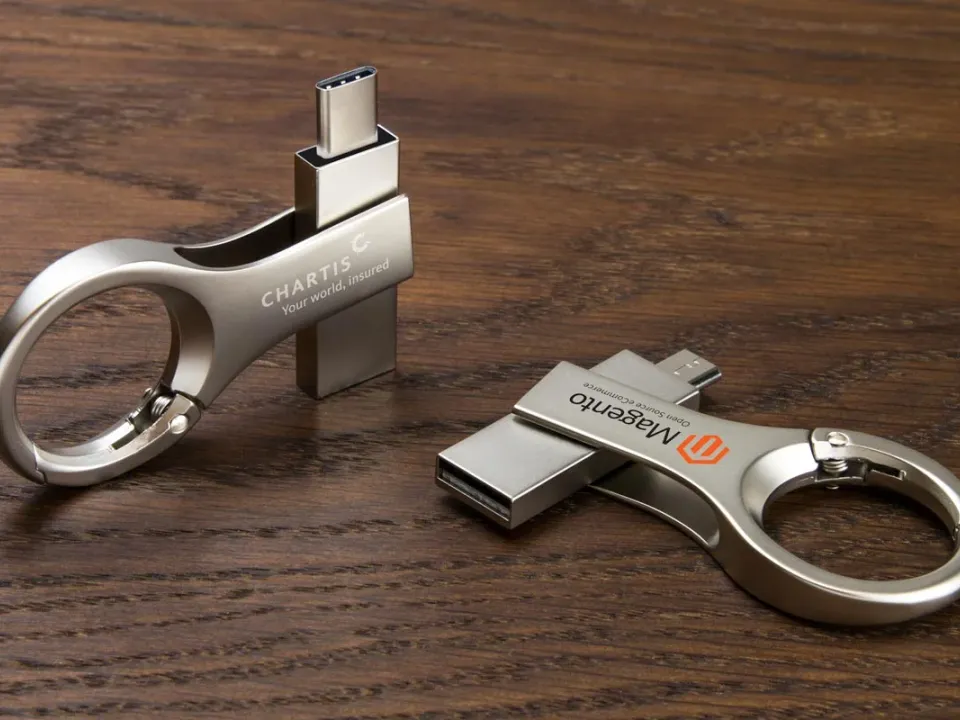 Pendrive dual con gancho personalizado con logo, foto 5