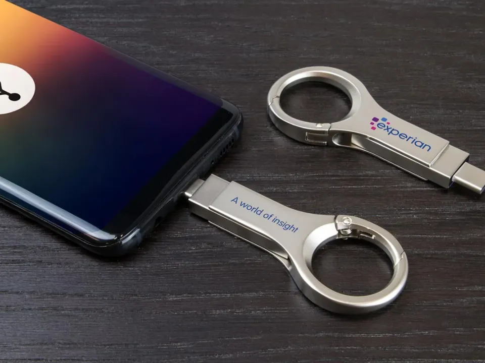 Pendrive dual con gancho personalizado con logo, foto 6