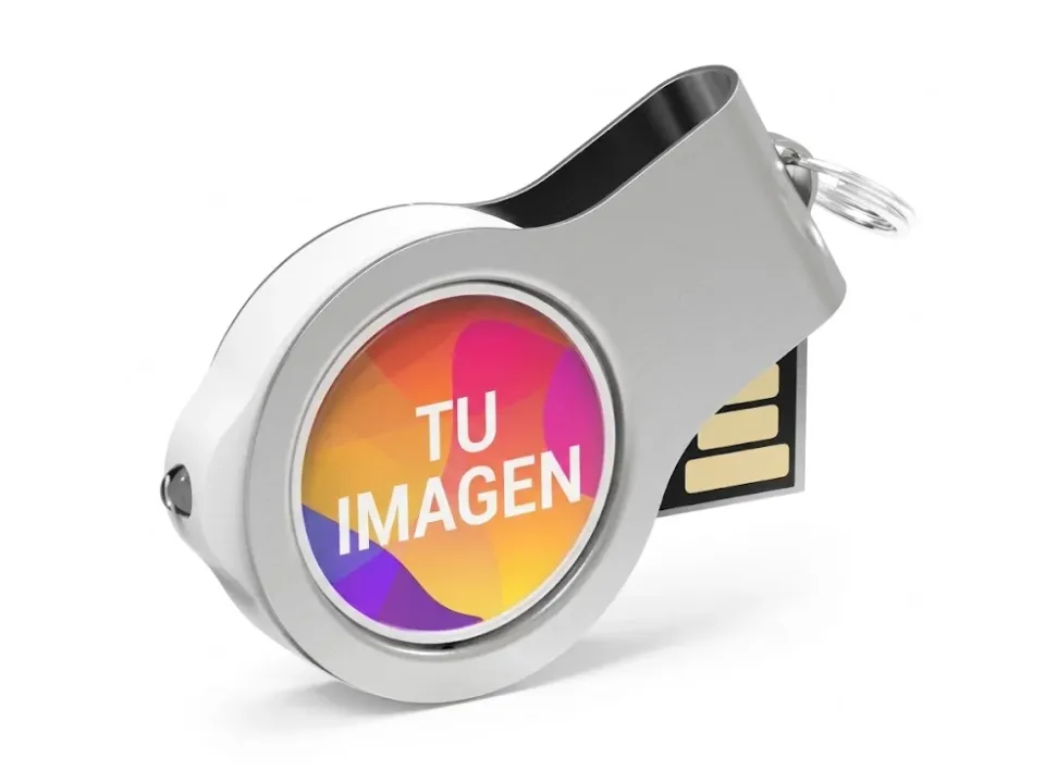 Keychain USB with LED torch customized with logo, photo 1